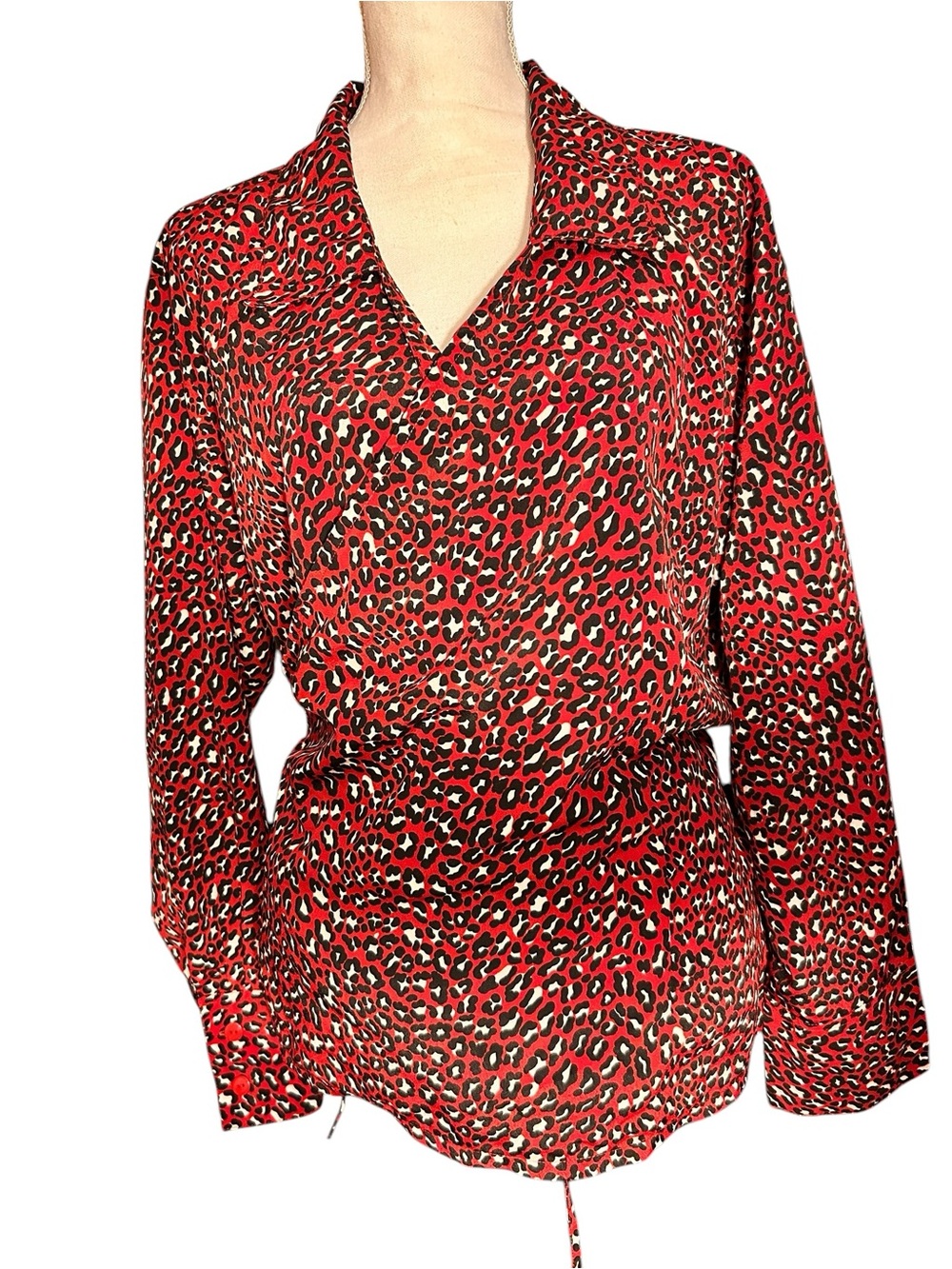 Venessa VTG Signature Collection Wrap Blouse.